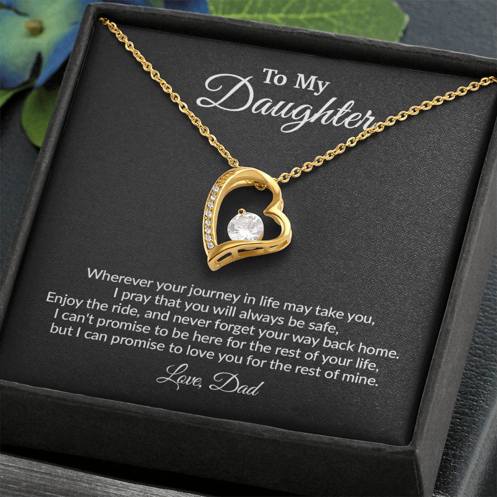 To My Daughter Necklace, Gift for Daughter from Dad, Father Daughter Necklace