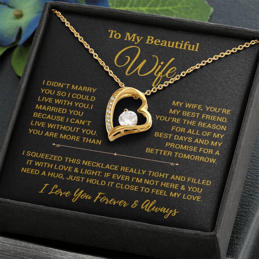 To My Wife Necklace, Vanlentines Gifts For Women, Anniversary Gift For Wife 15_1_Gold