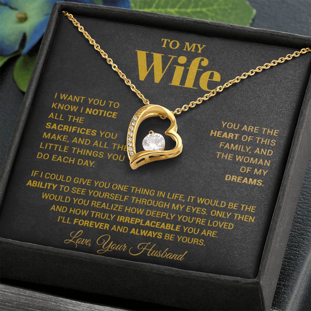 To My Wife Necklace, Christmas Gifts For Women, Anniversary Gift For Wife 6_10_Gold