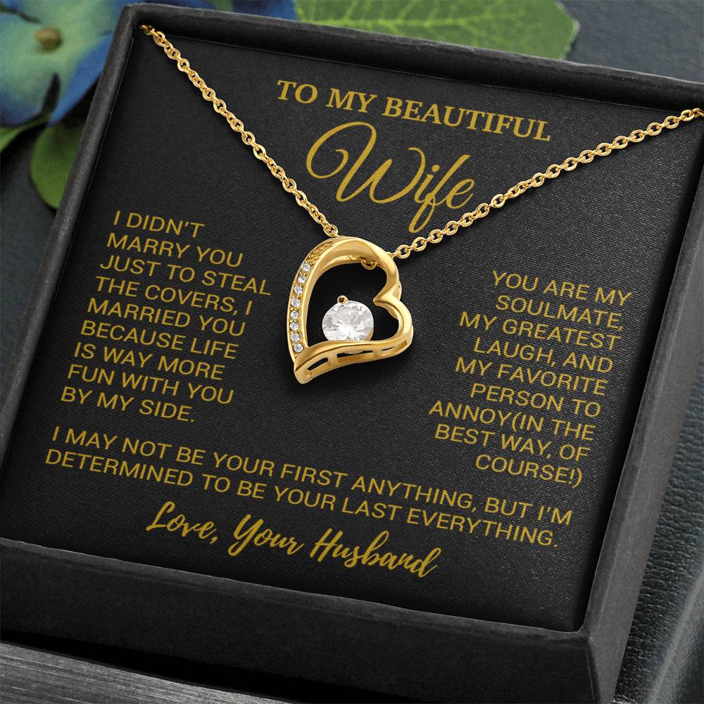 To My Wife Necklace, Christmas Gifts For Women, Anniversary Gift For Wife 24_10_Gold