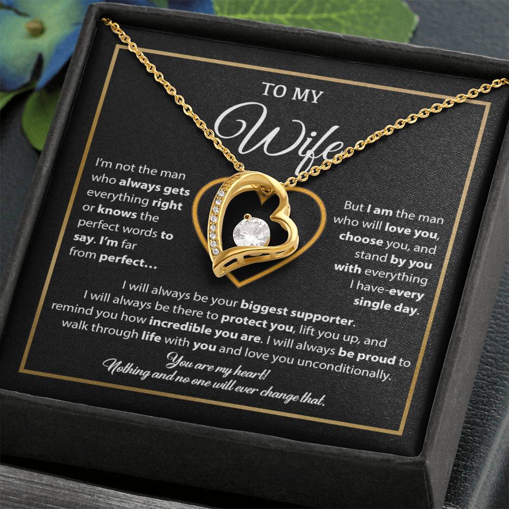To My Wife Necklace, Gift For Wife, Anniversary Gift For Wife, Necklace For Wife 29_1_Black