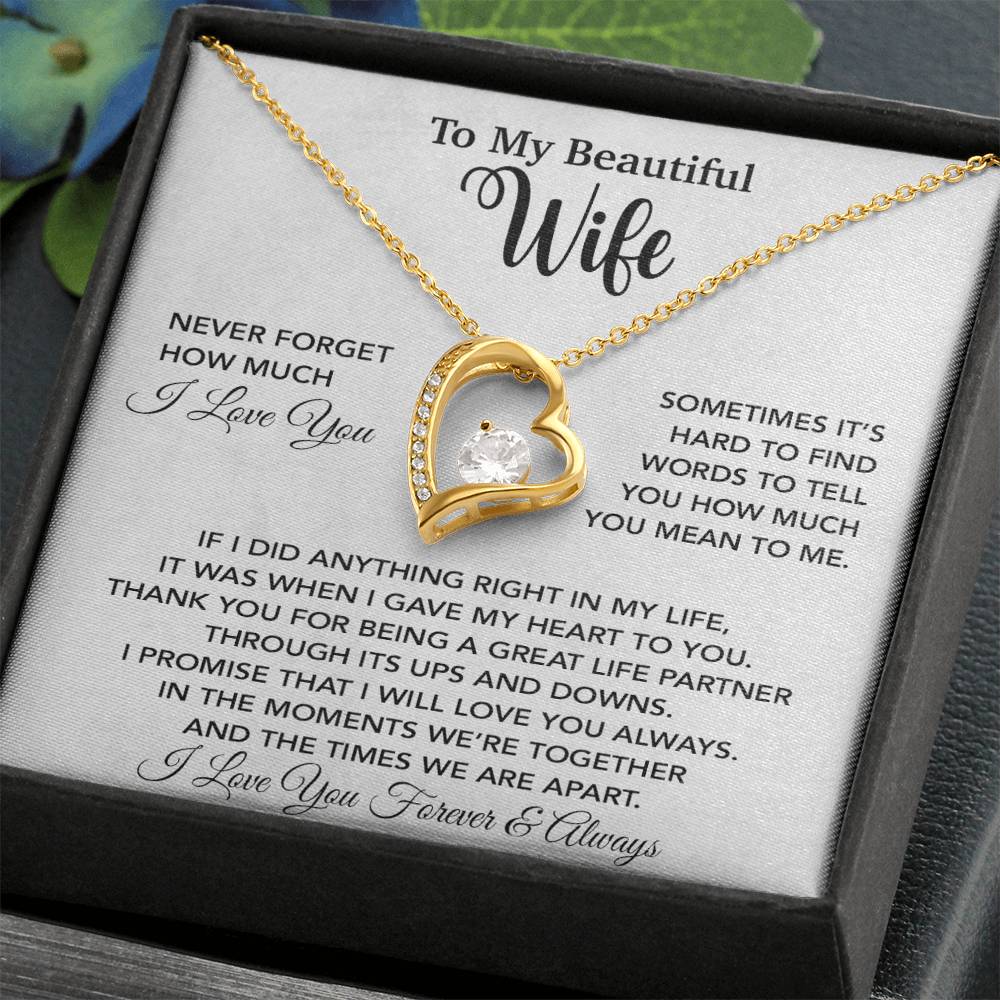To My Wife Necklace, Christmas Gifts For Wife, Anniversary Cute Gift For Wife_White_25_9