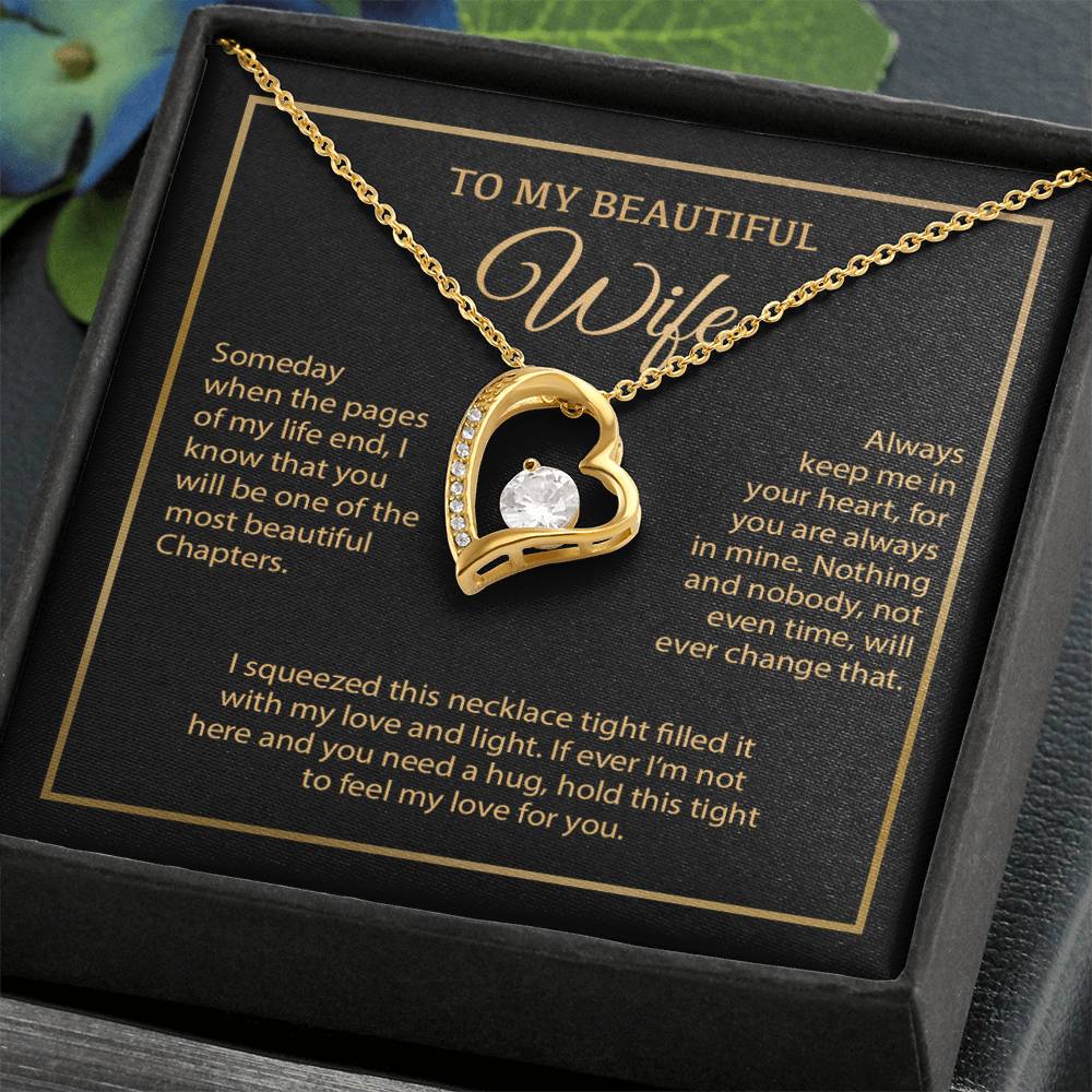To My Wife Necklace, Vanlentines Gifts For Women, Anniversary Gift For Wife 6_1_Gold