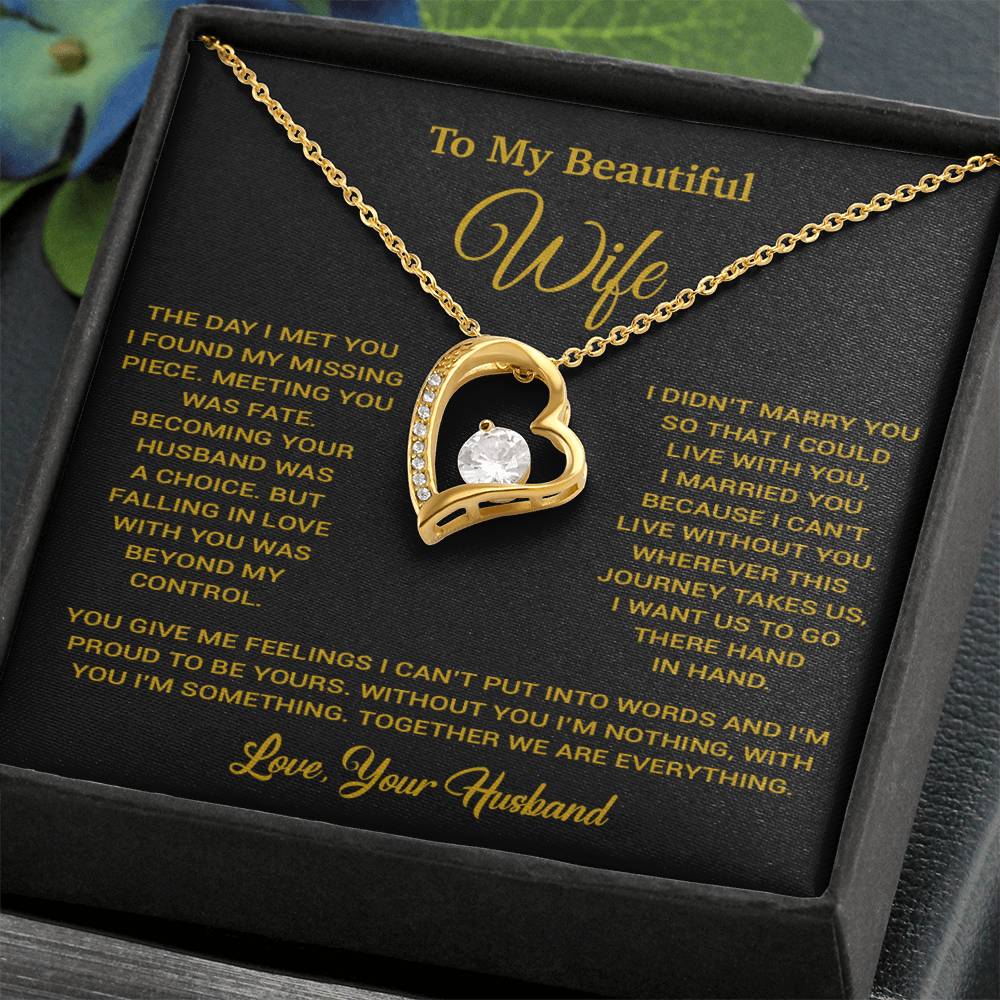 To My Wife Necklace, Vanlentines Gifts For Women, Anniversary Gift For Wife 2_2_Gold