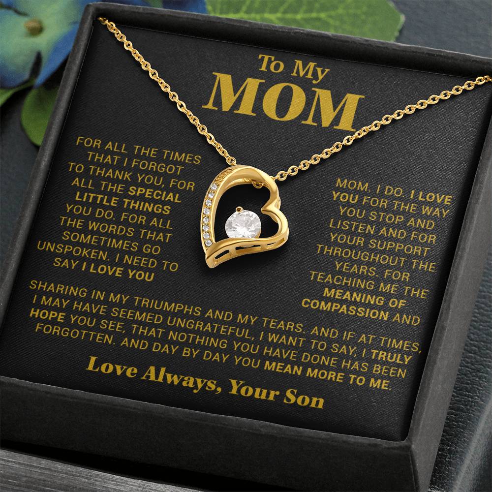 To My Mom Gift for Mother from Son From Daughter Mom Birthday Gift, Mothers Day_Gold