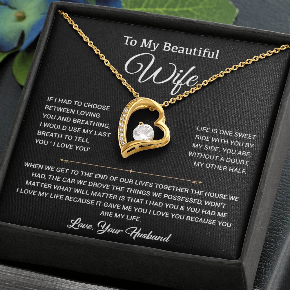 To My Wife Necklace, Gift For Wife, Anniversary Gift For Wife, Christmas Gift