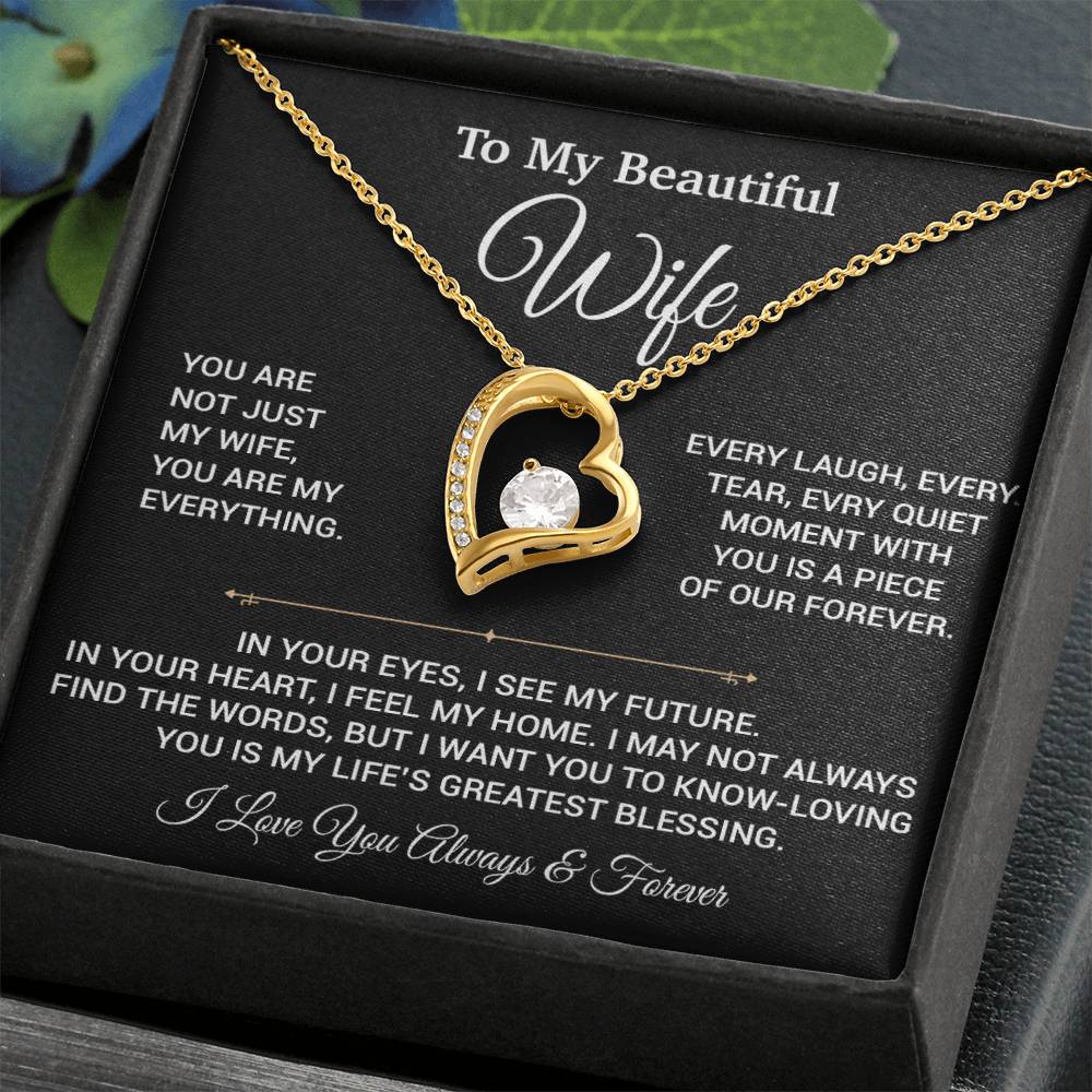 To My Wife Necklace, Christmas Gifts For Women, Anniversary Gift For Wife 10_9_Black