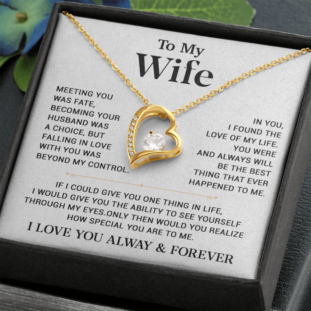To My Wife Necklace, Gift For Wife, Anniversary Gift For Wife, Christmas Gift 20_11 White
