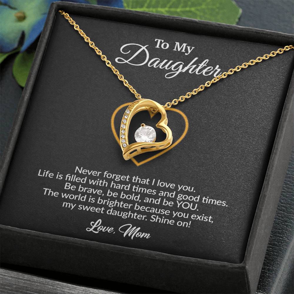 To My Daughter Necklace, Gift for Daughter from Mom, Mother Daughter Necklace