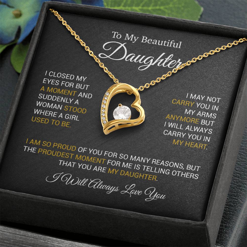 To My Daughter Necklace, Daughter Father Necklace, Daughter Gift From Dad 2_6_Black