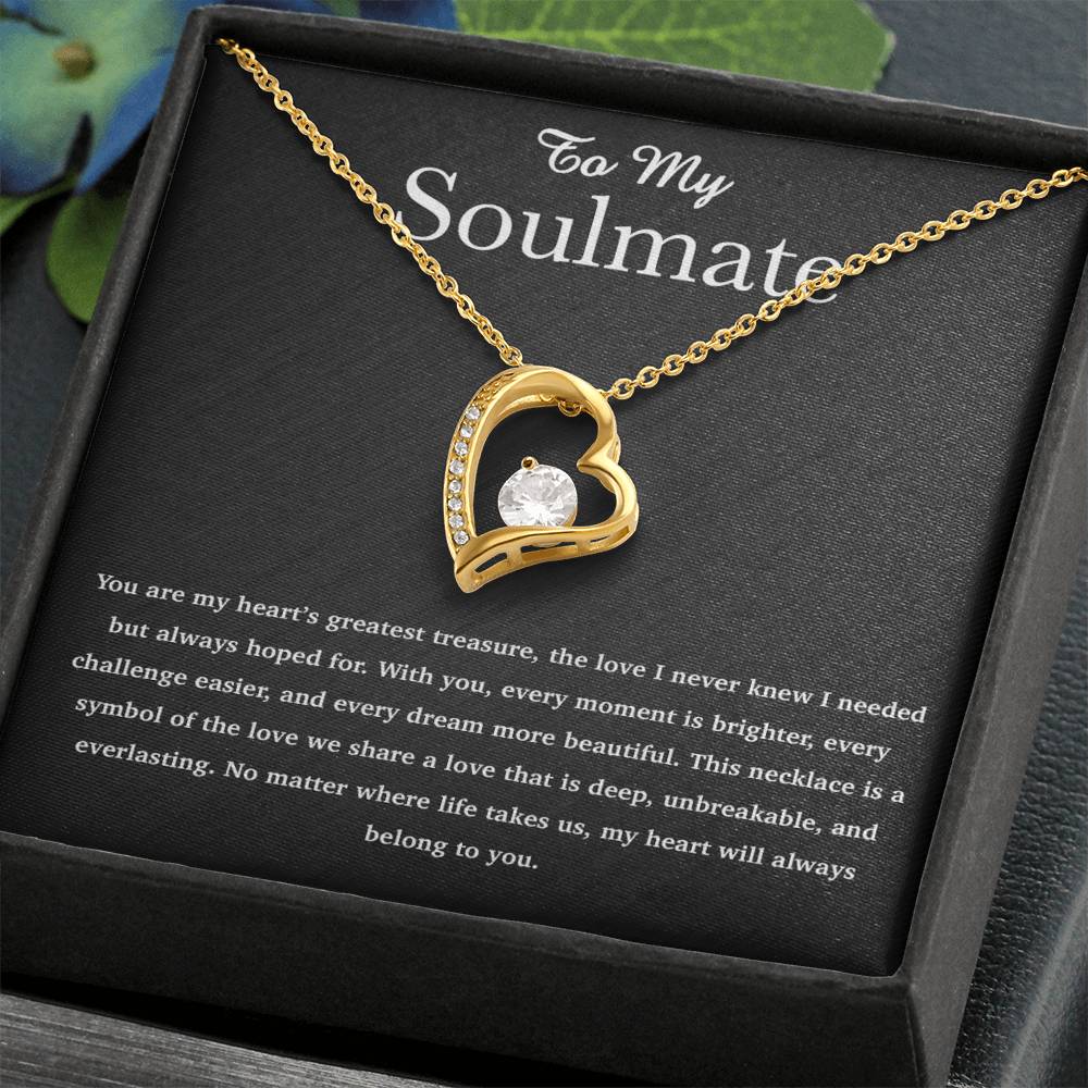 To My Soulmate Necklace, Anniversary Gift For Her, Wife, Girlfriend, Soulmate Gift