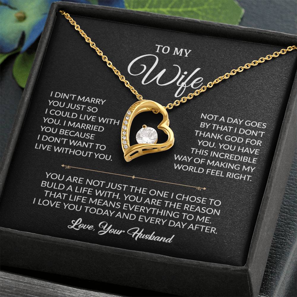 To My Wife Necklace, Gift For Wife, Anniversary Gift For Wife, Necklace For Wife