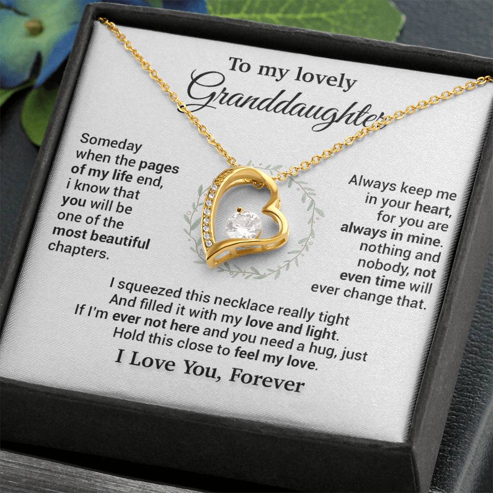 To My Lovely Granddaughter Necklace, Xmas Birthday Gift For Granddaughter