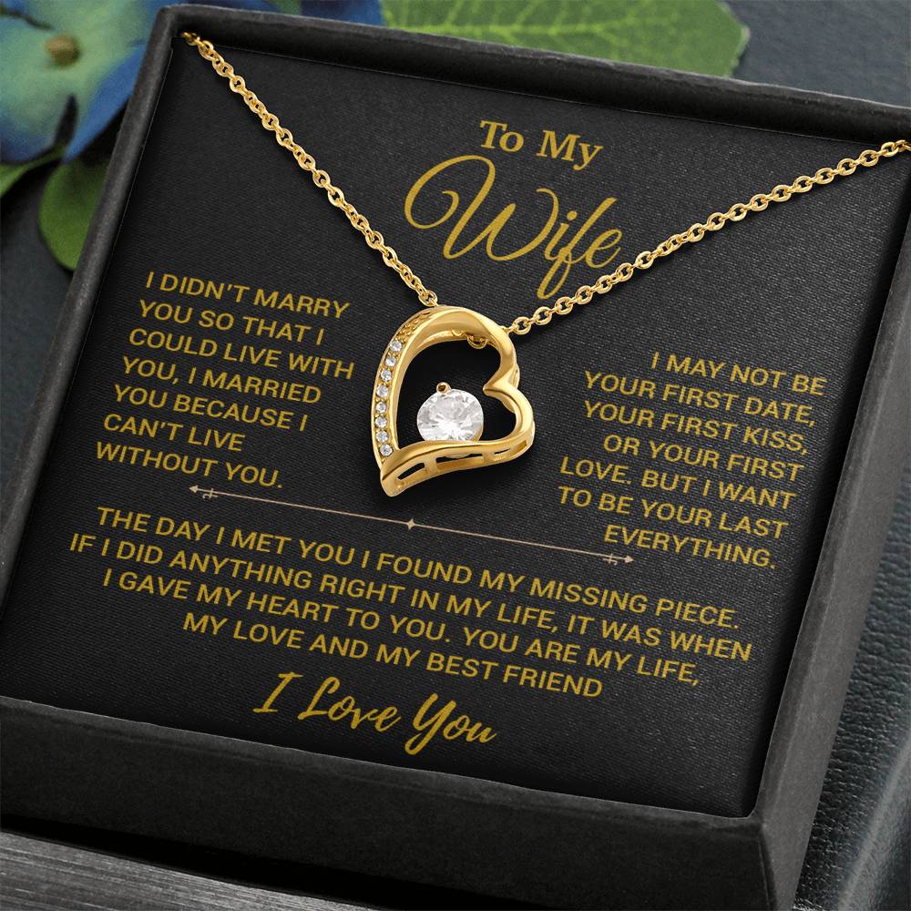 To My Wife Necklace, Christmas Gifts For Women, Anniversary Gift For Wife 16_11_Gold