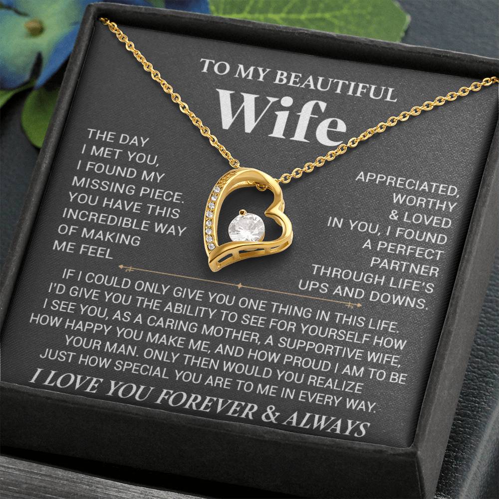 To My Wife Necklace, Anniversary Gift For Wife, Wife Birthday, Gift For Wife444