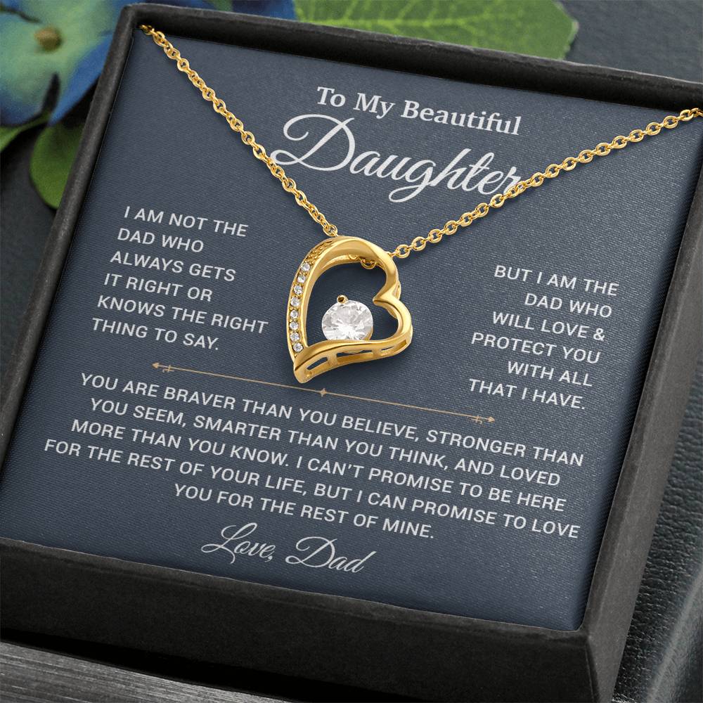 To My Daughter Necklace, Gift for Daughter from Dad, Father Daughter Necklace