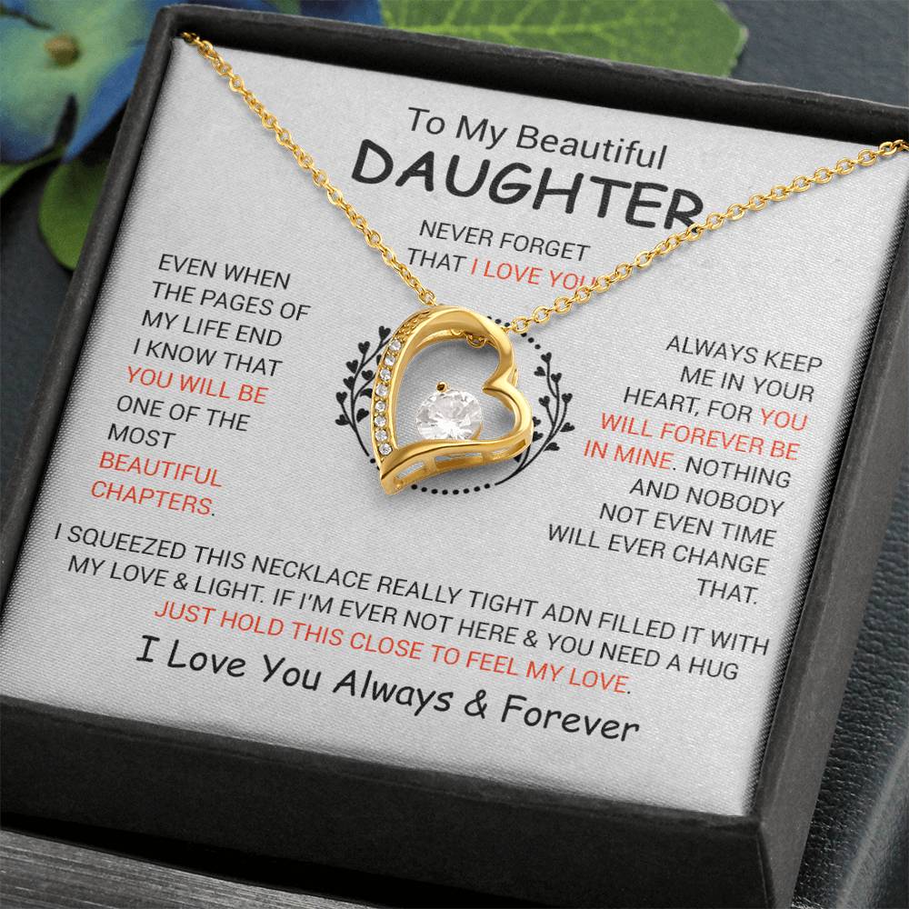 To My Daughter Necklace, Daughter Father Necklace, Daughter Gift From Dad, Mom 4_12