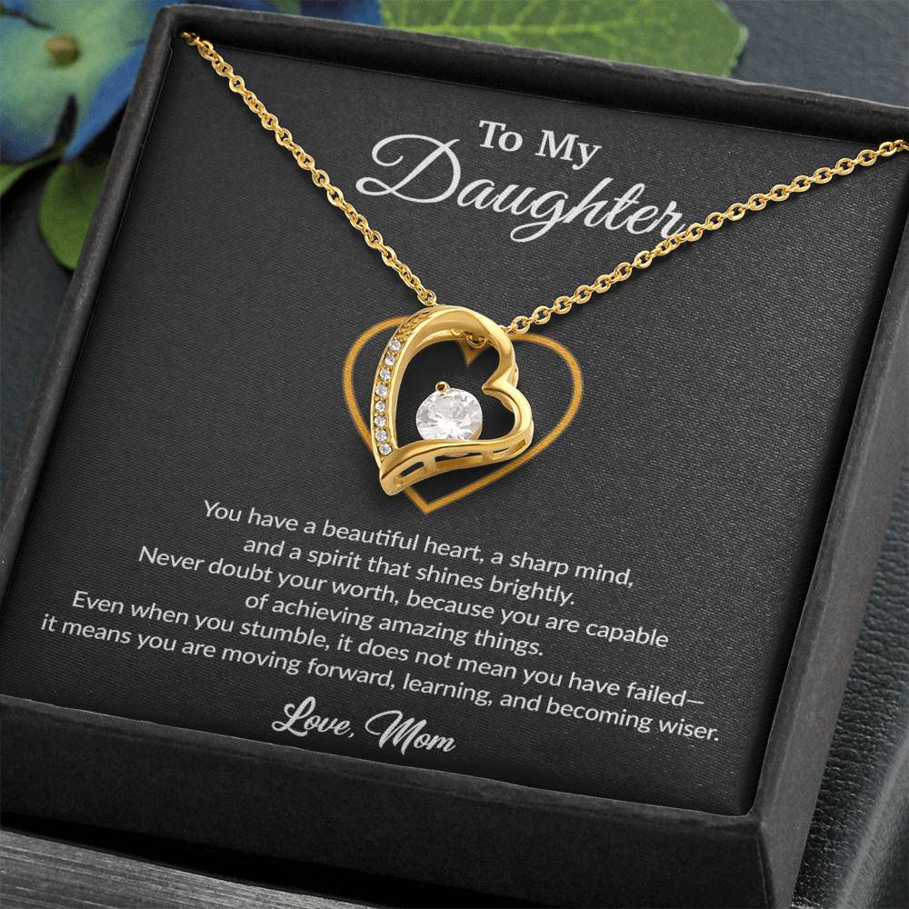 To My Daughter Necklace, Gift for Daughter from Mom, Mother Daughter Necklace