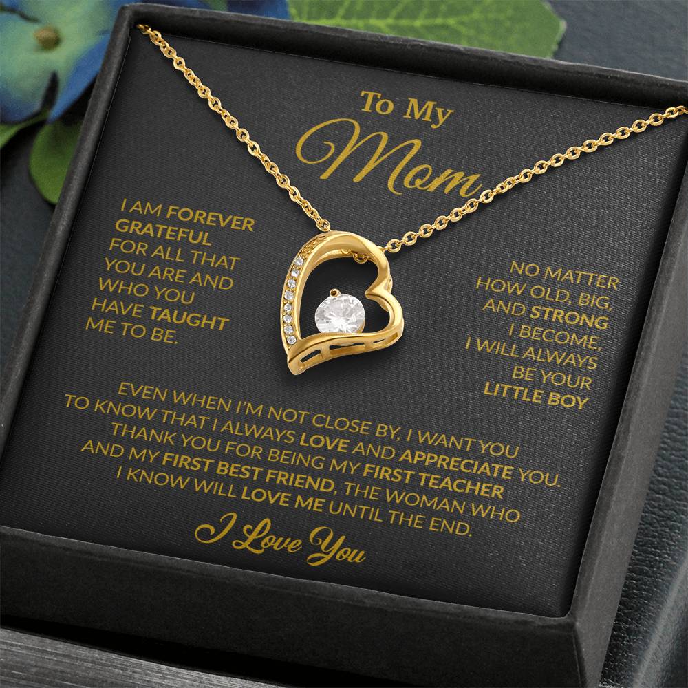 To My Mom Necklace, Gift For Mom From Daughter, Mother's Day Gifts 3_4_Gold