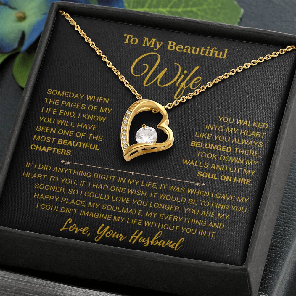 To My Wife Necklace, Vanlentines Gifts For Women, Anniversary Gift For Wife 1_1_Gold