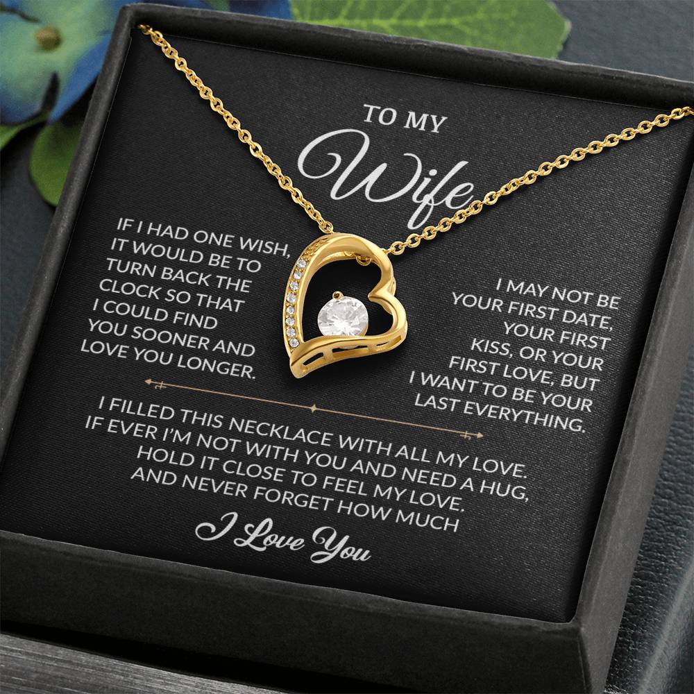 To My Wife Necklace, Gift For Wife, Anniversary Gift For Wife, Necklace For Wife 2_8_Black