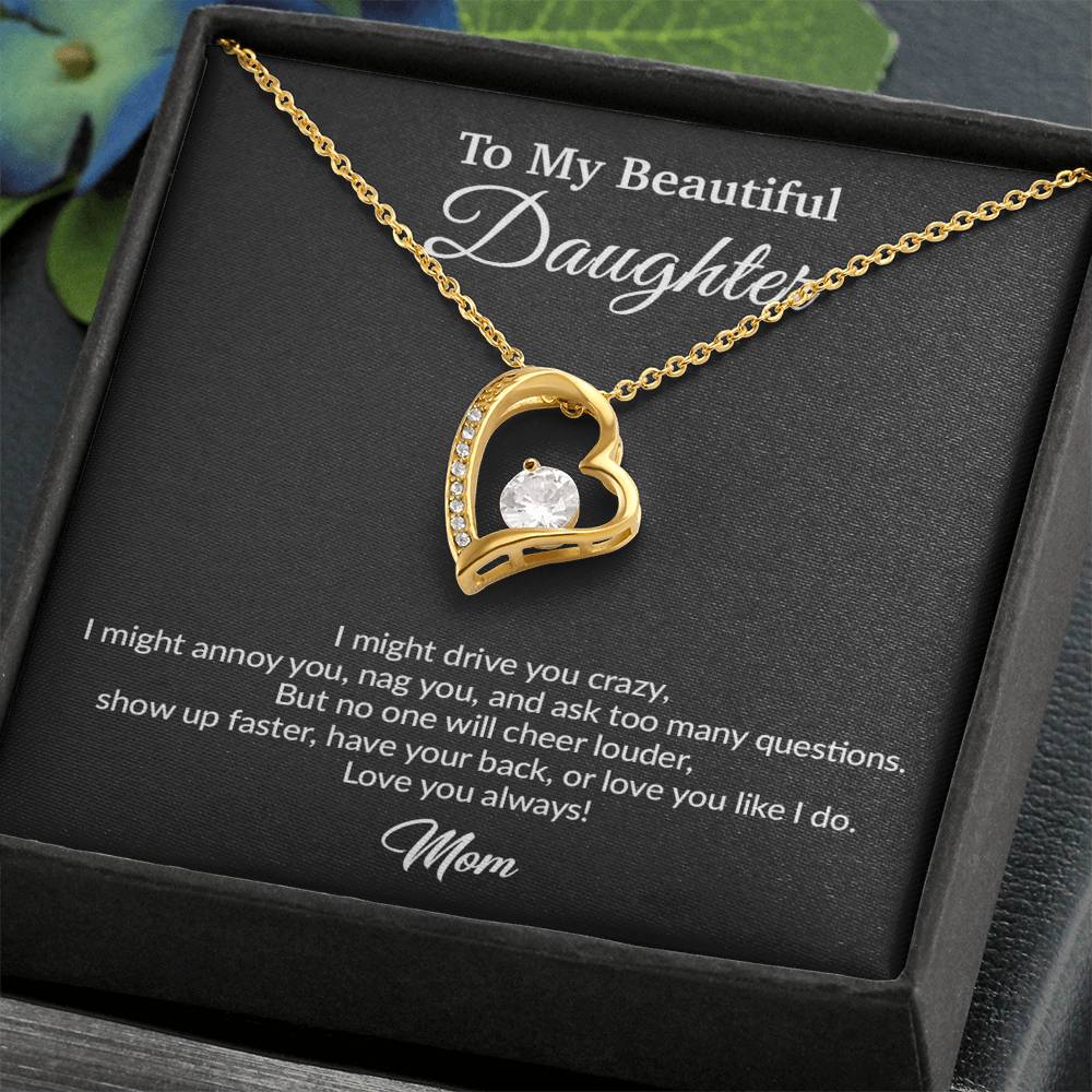 To My Daughter Necklace, Gift for Daughter from Mom, Mother Daughter Necklace