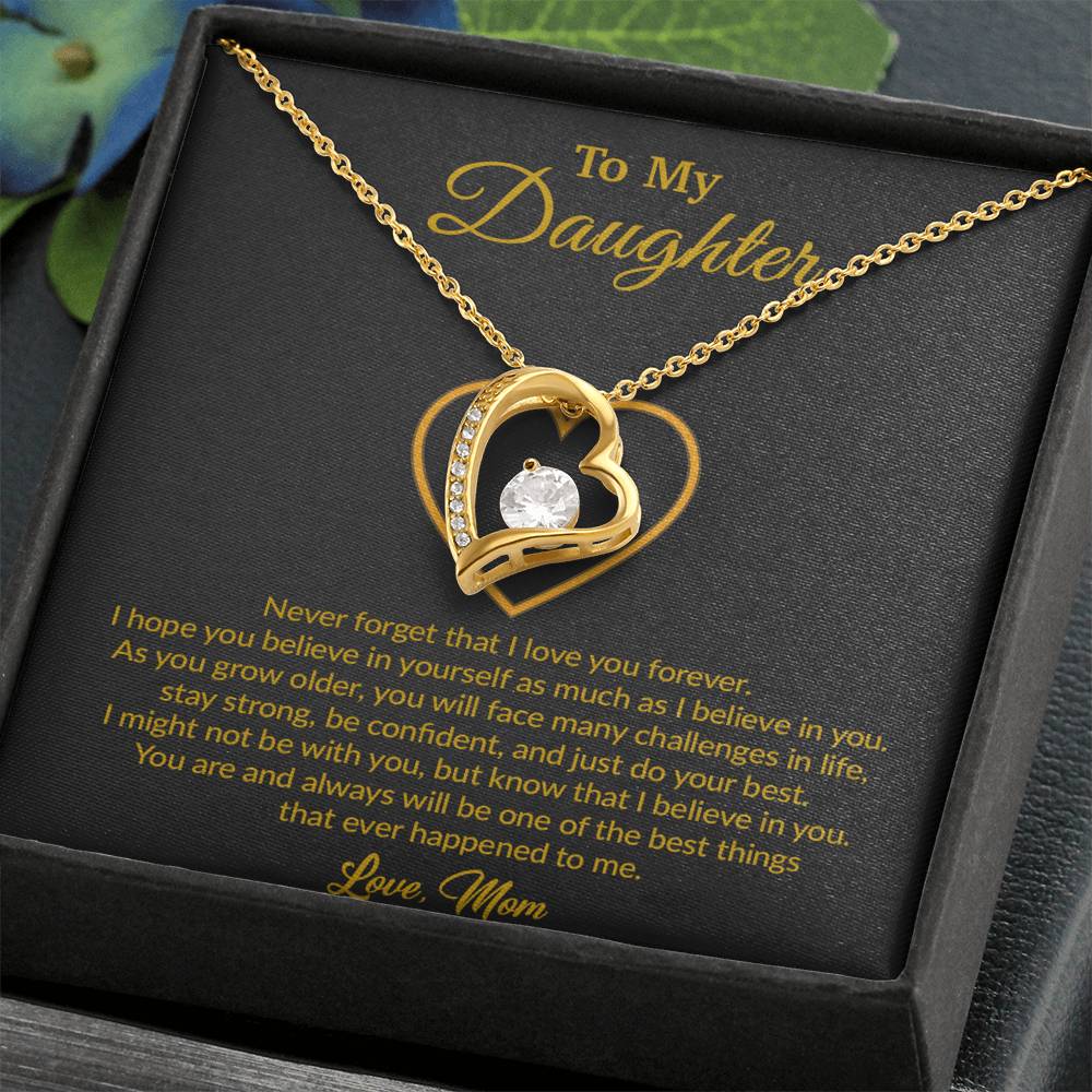 To My Daughter Necklace, Gift for Daughter from Mom, Mother Daughter Necklace 19_8_Gold