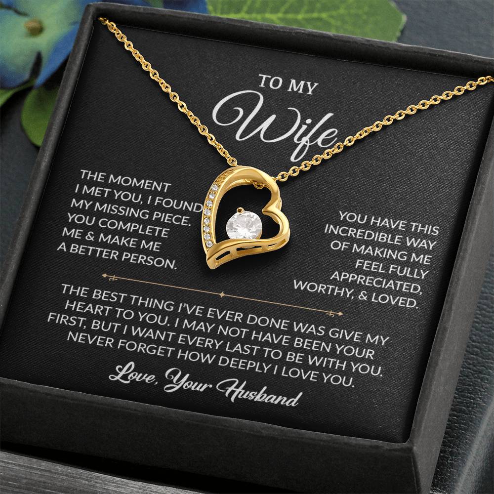 To My Wife Necklace, Gift For Wife, Anniversary Gift For Wife, Christmas Gift