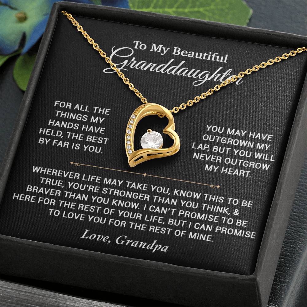 To My Granddaughter Necklace, Birthday Gift For Granddaughter, Birthday Gifts 8_6_Black