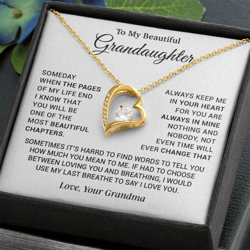 To My Granddaughter Necklace, Xmas Birthday Gift For Granddaughter from Grandma 5_9