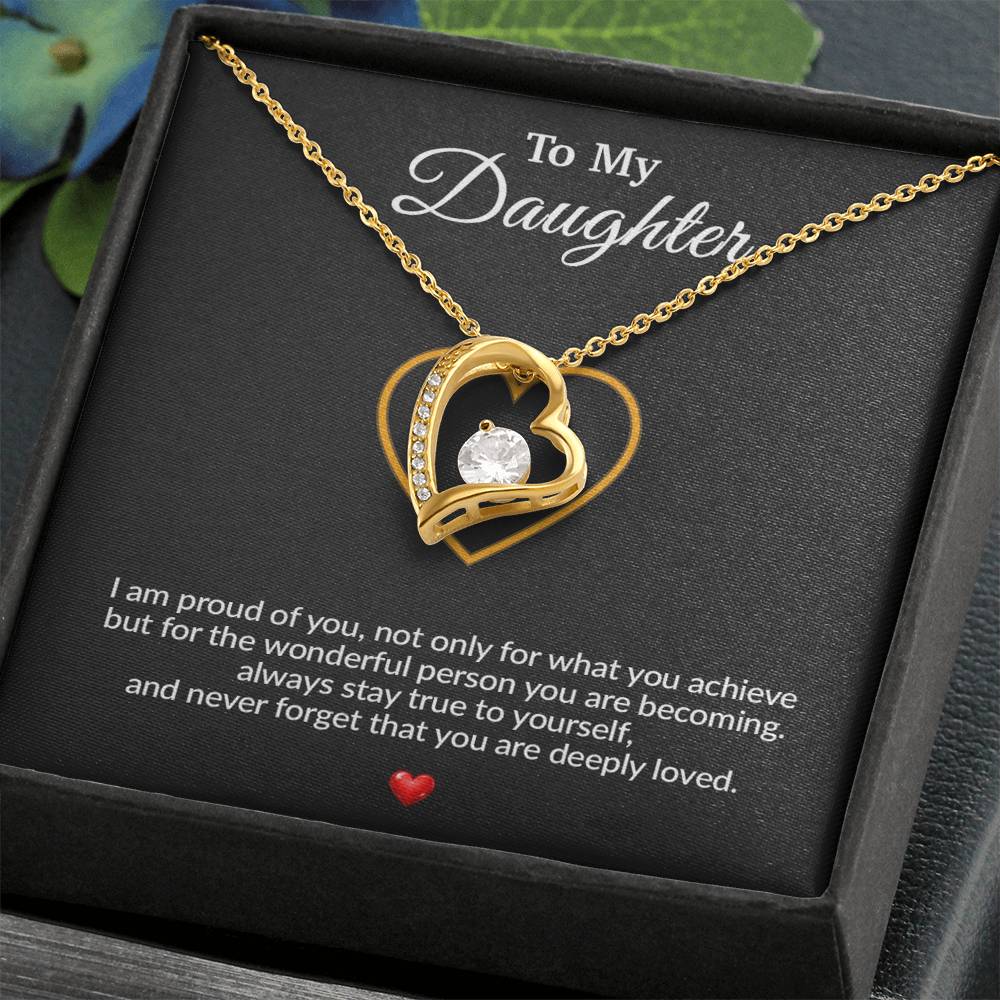 To My Daughter Necklace, Gift for Daughter from Dad, Father Daughter Necklace 12_8_Black