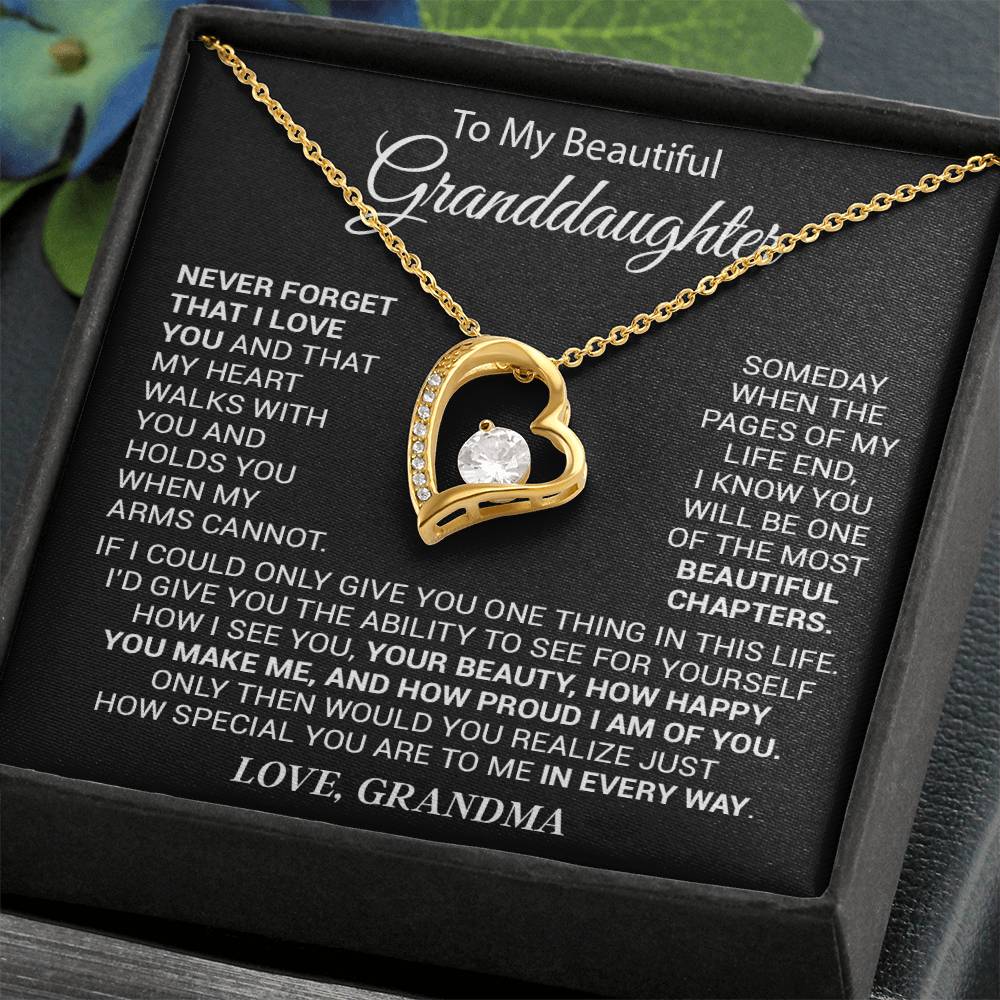 To My Granddaughter Necklace, Gift For Your Granddaughter, Christmas,Anniversary