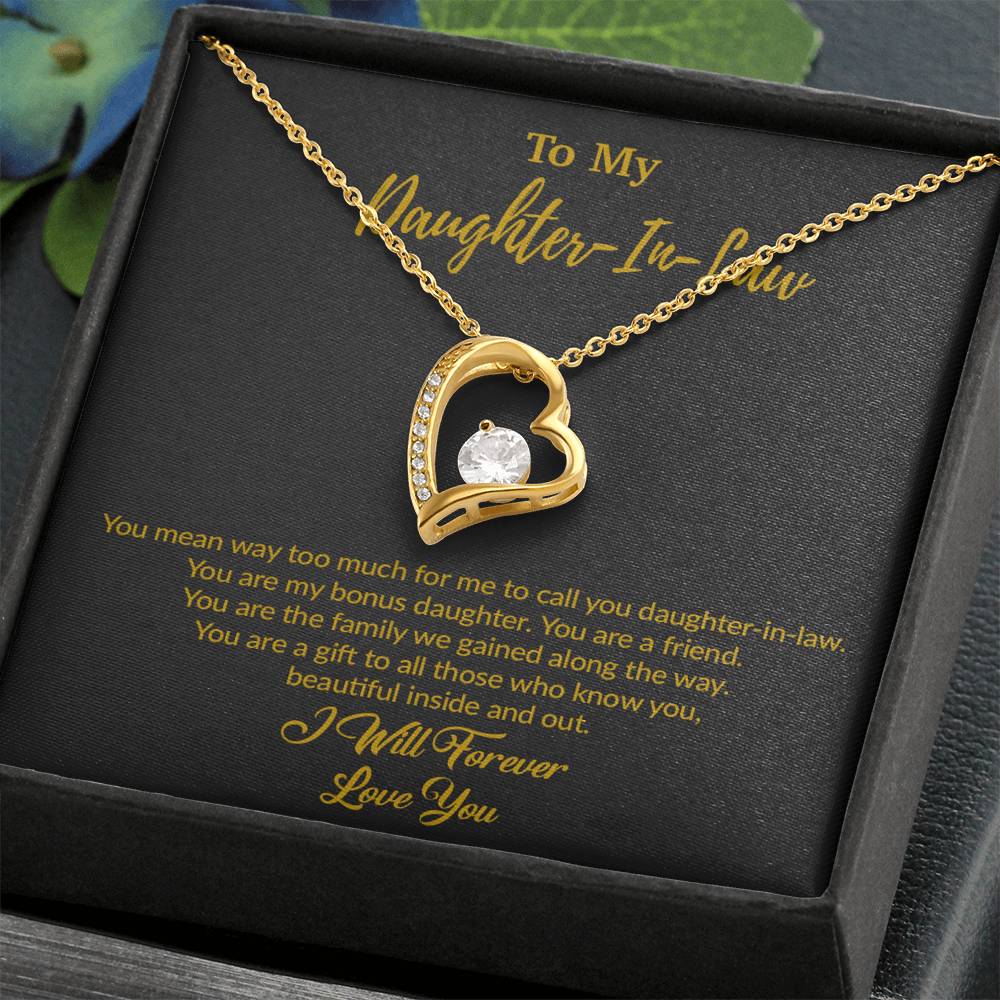 To My Daughter-In-Law Necklace, Gift For Daughter In Law, Daughter In Law Gift