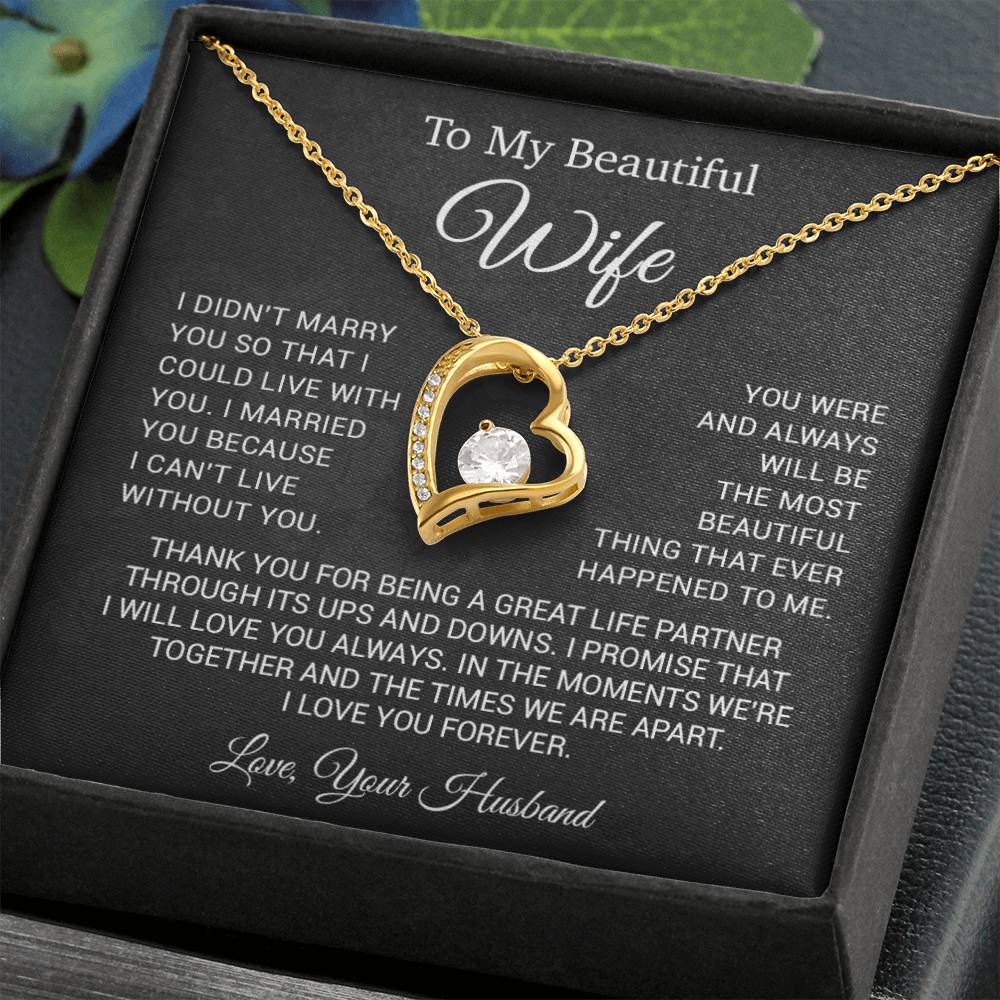 To My Wife Necklace, Anniversary Gift For Wife, Wife Birthday, Gift For Wife33