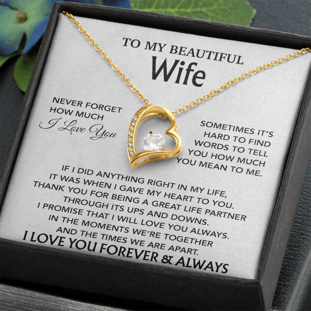 To My Wife Necklace, Christmas Gifts For Wife, Anniversary Cute Gift For Wife_White_20_8
