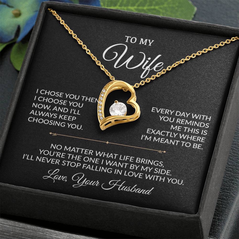 To My Wife Necklace, Gift For Wife, Anniversary Gift For Wife, Necklace For Wife