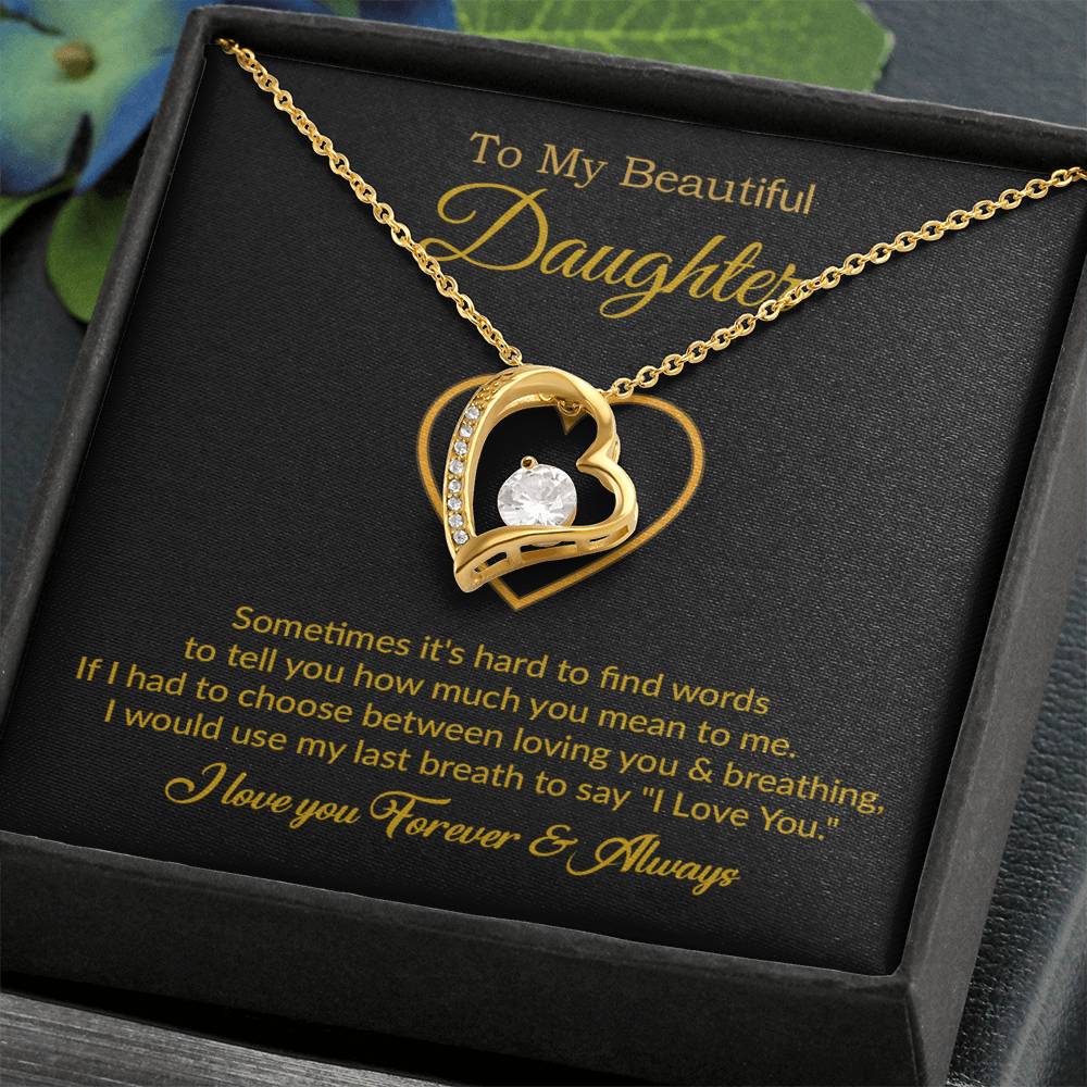 To My Daughter Necklace, Gift For Daughter From Dad, Daughter Father Necklace 22_7_Gold