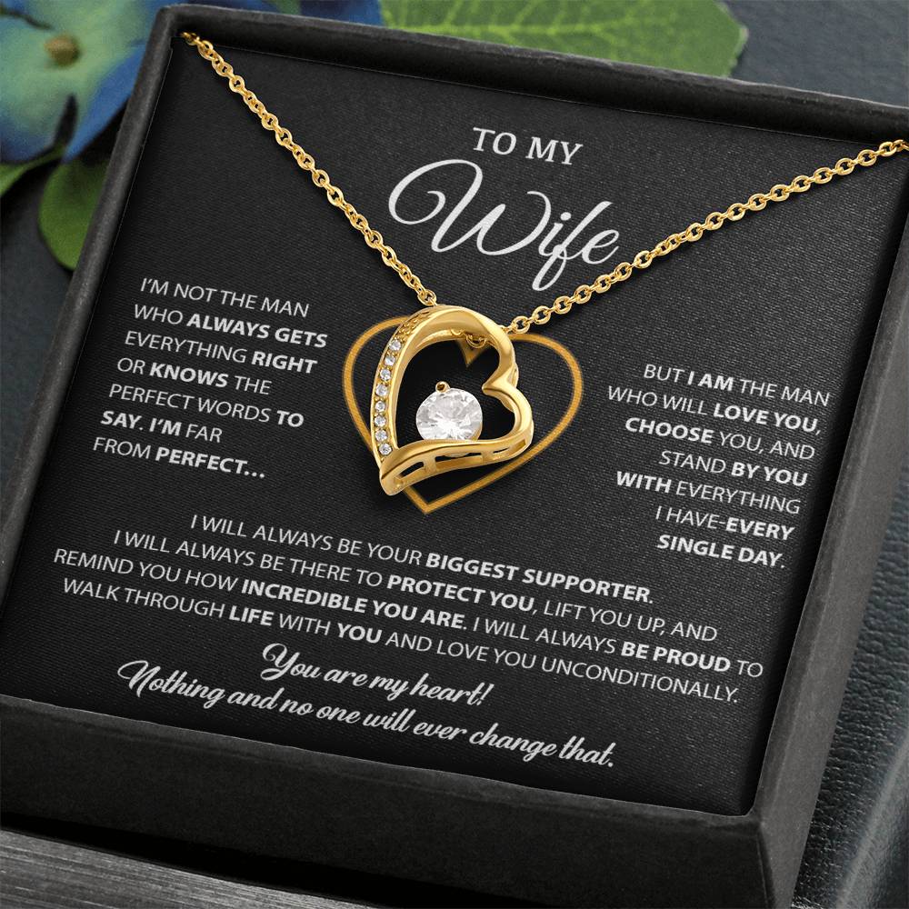 To My Wife Necklace, Gift For Wife, Anniversary Gift For Wife, Necklace For Wife 14_1_Black