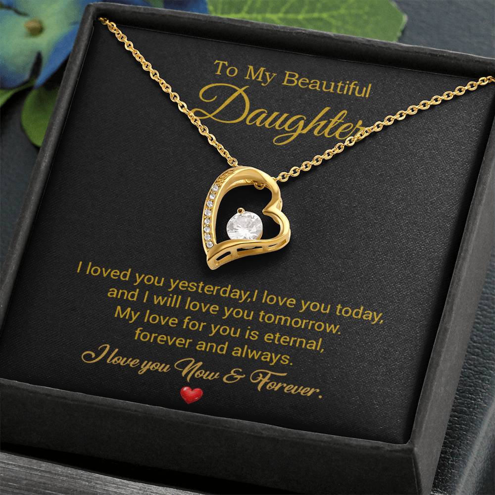 To My Daughter Necklace, Gift For Daughter From Dad, Daughter Father Necklace 30_7_Gold