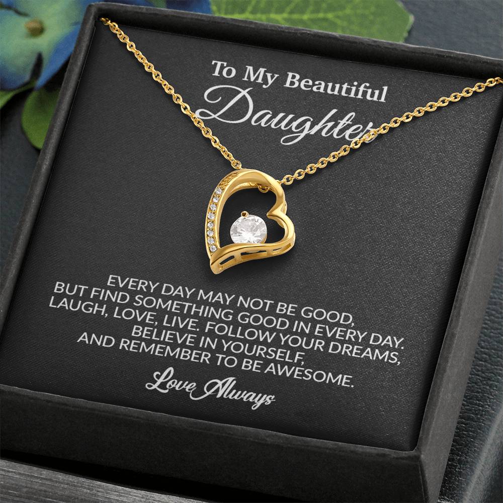 To My Daughter Necklace, Gift for Daughter from Dad, Father Daughter Necklace