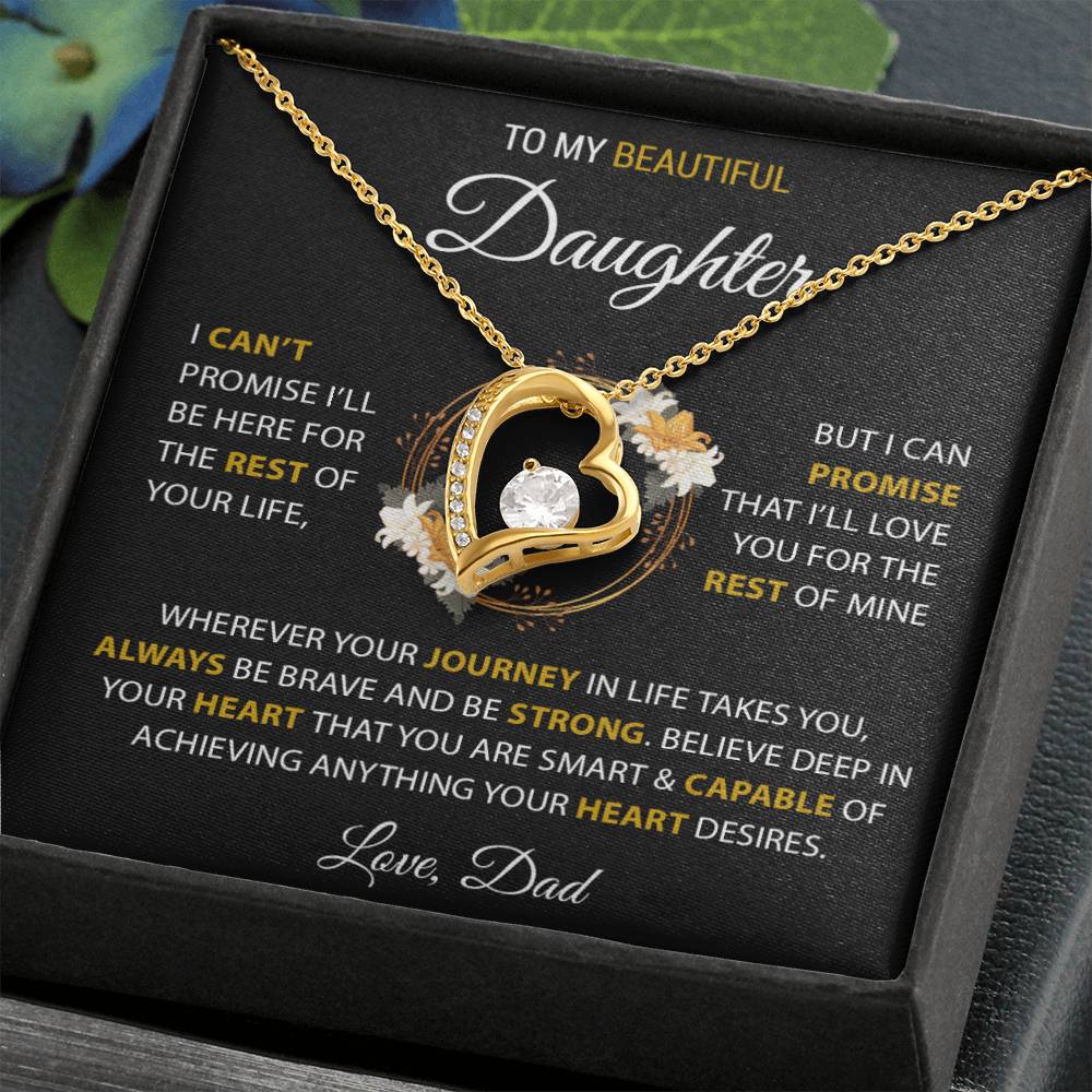 To My Daughter Necklace, Daughter Father Necklace, Daughter Gift From Dad99