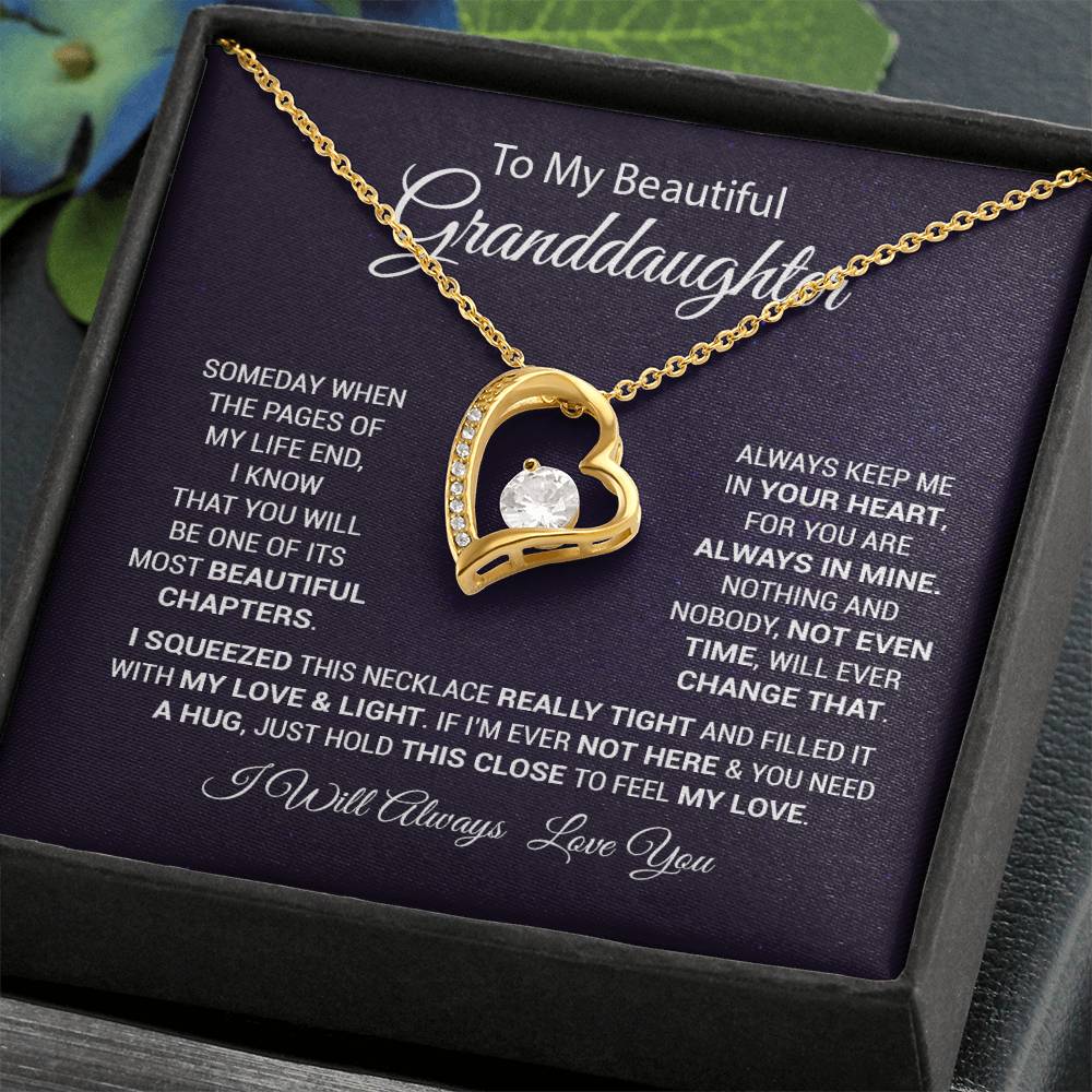 To My Granddaughter Necklace, Gift For Granddaughter, Christmas Gift