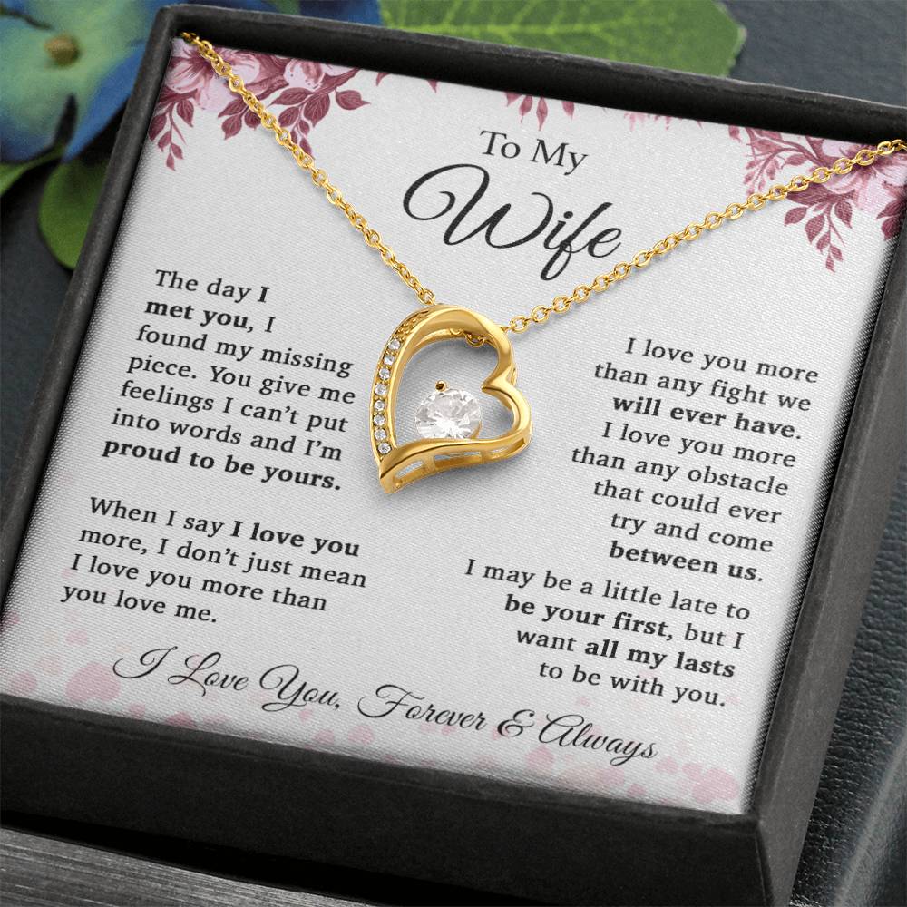 To My Wife Necklace, Gift For Wife, Wife Birthday Gift, Christmas Gift