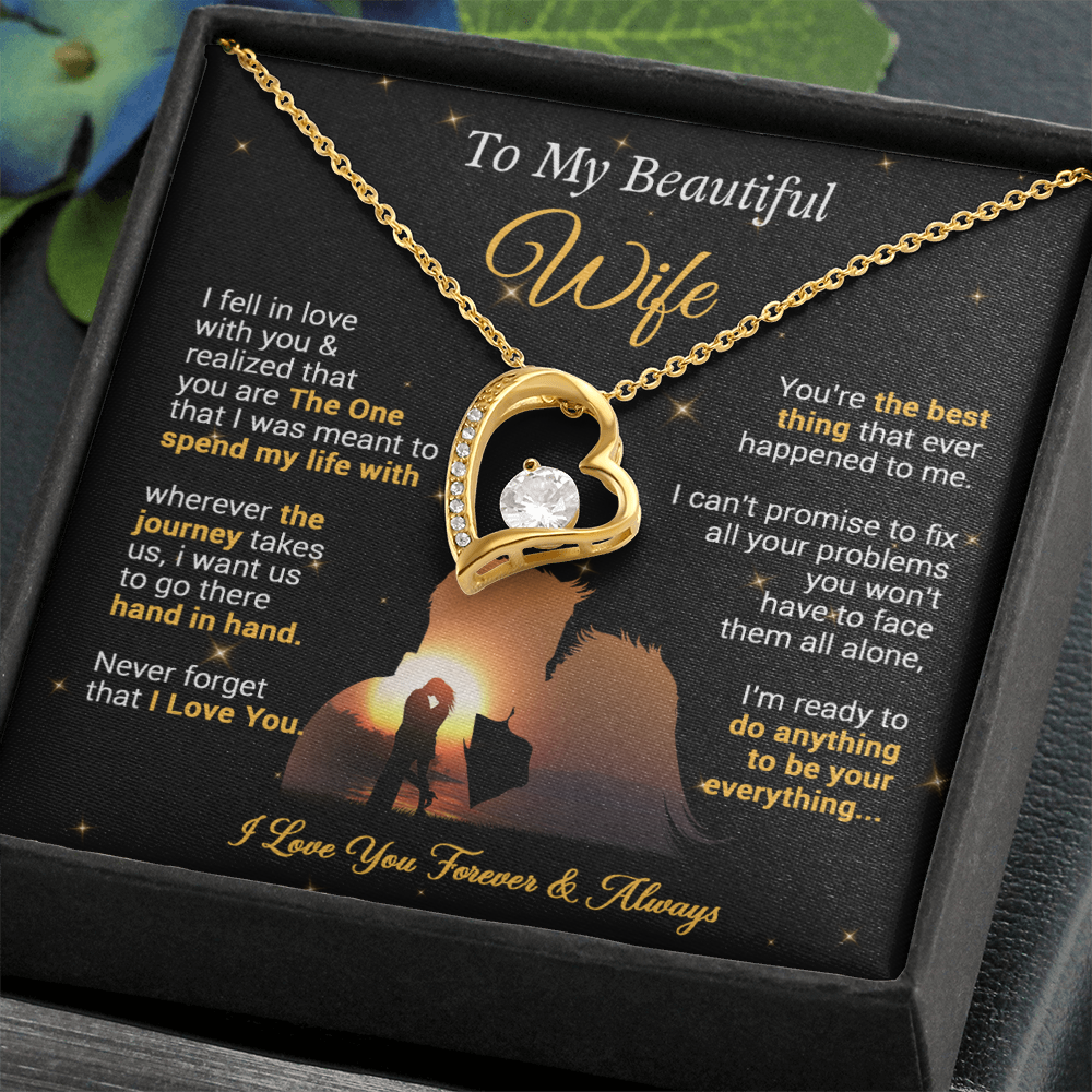 To My Wife Necklace, Gift For Wife Girlfriend From Husband, Valentines Day.png
