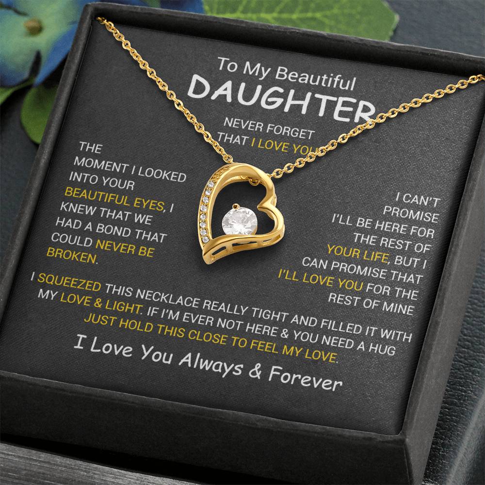 To My Daughter Necklace, Daughter Father Necklace, Daughter Gift From Dad, Mom 3_12
