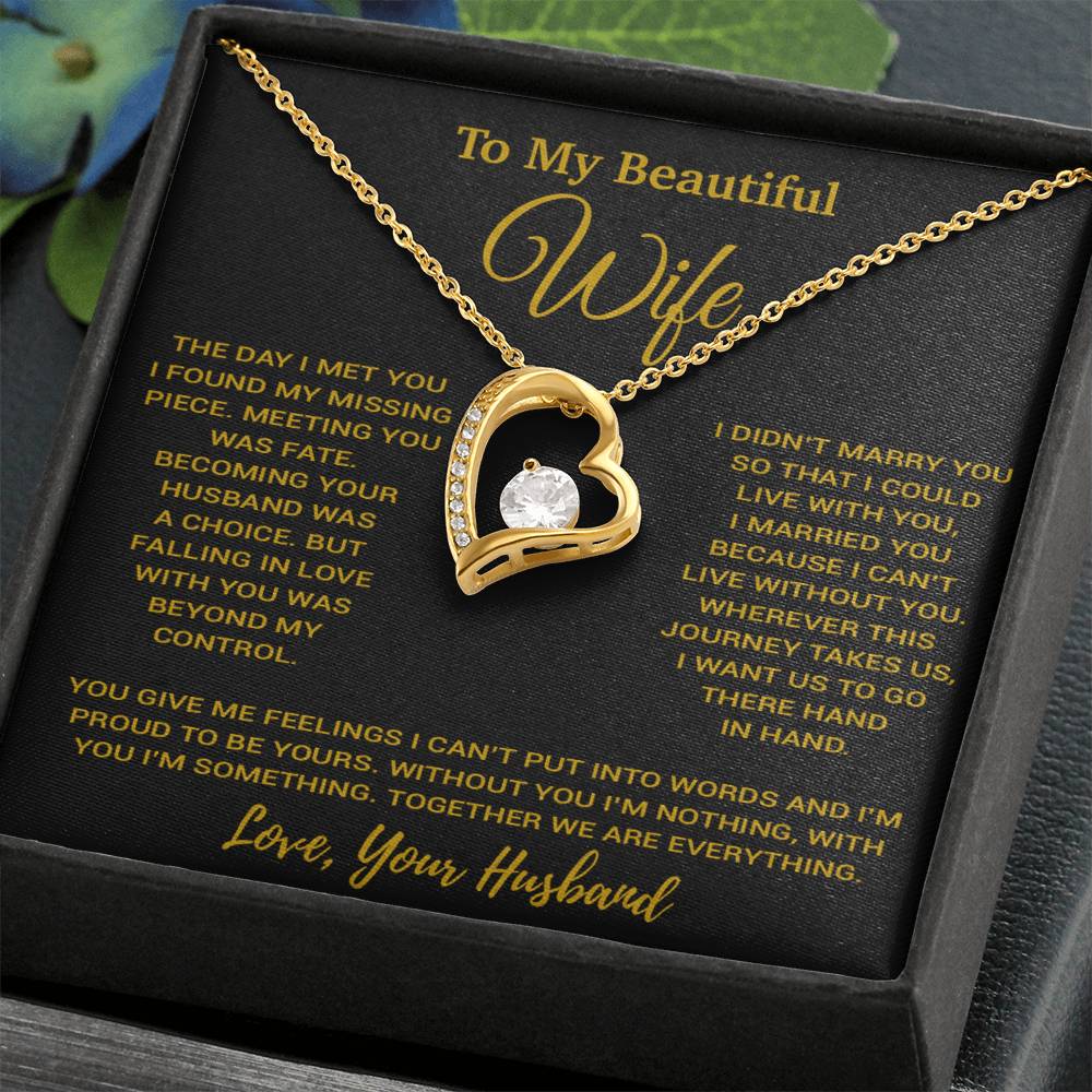 To My Wife Necklace, Vanlentines Gifts For Women, Anniversary Gift For Wife 1_11_Gold