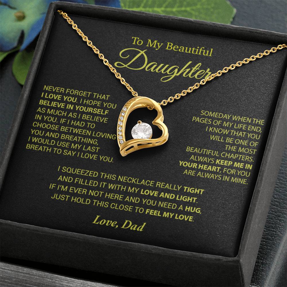 To My Daughter Necklace, Daughter Father Necklace, Daughter Gift From Dad 6_9_xanh
