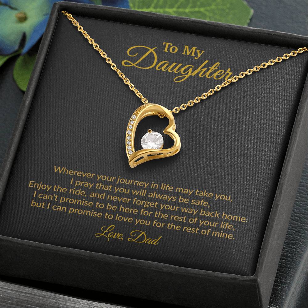 To My Daughter Necklace, Gift for Daughter from Dad, Father Daughter Necklace