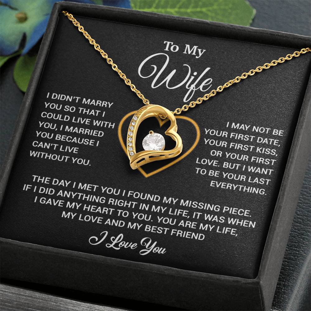 To My Wife Necklace, Christmas Gifts For Women, Anniversary Gift For Wife 18_12_Black