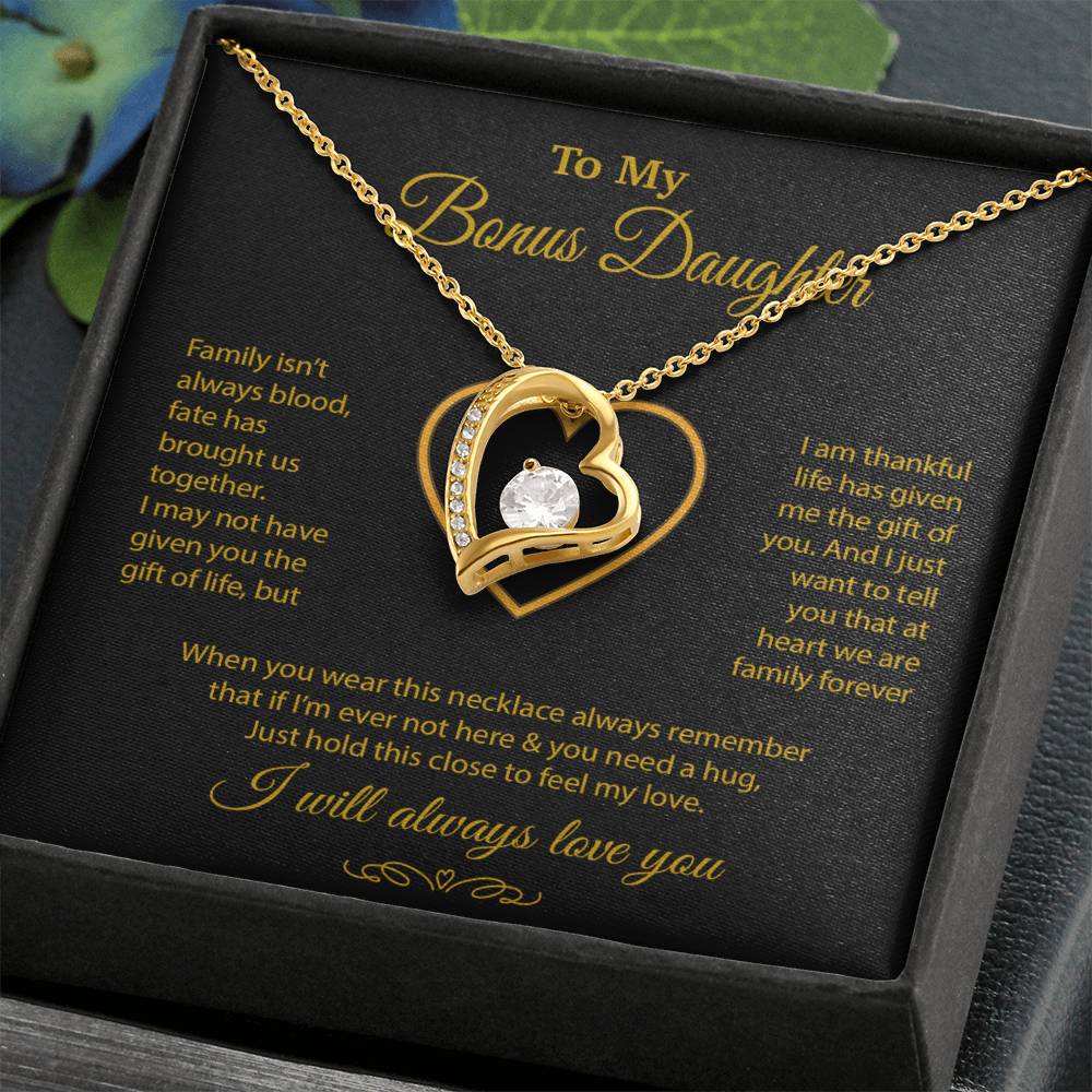 To My Bonus Daughter Necklace, Gift for Bonus Daughter, Step Daughter Birthday 28_9